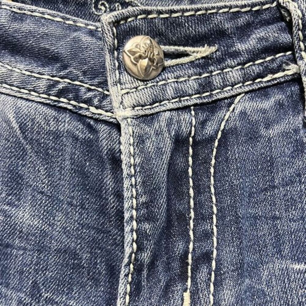 Miss Me Women's Easy Bootcut Jeans Embroidered‎ Blue Size 29 - Picture 5 of 7